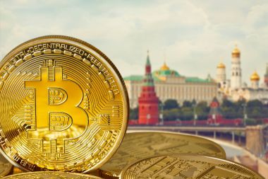 Altın Bitcoins yakın çekim.