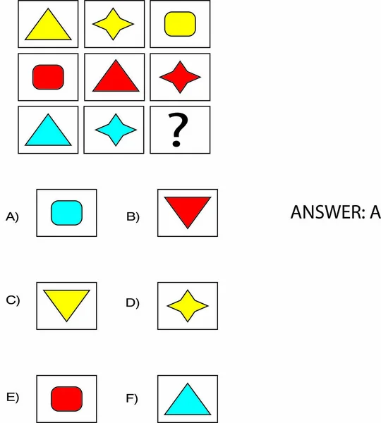 Matrices Intelligence Question Intelligence Tests Riddle — Stock Vector