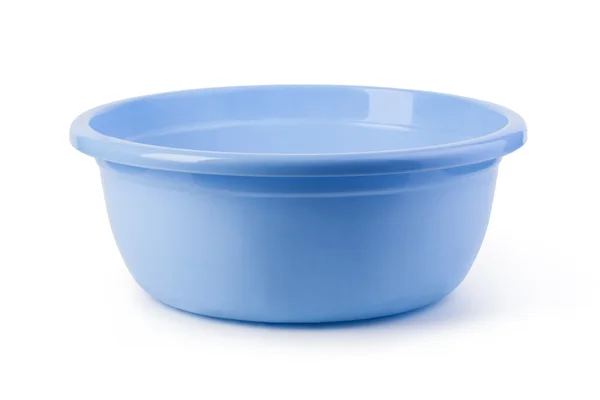 Blå plast tvätt skål — Stockfoto
