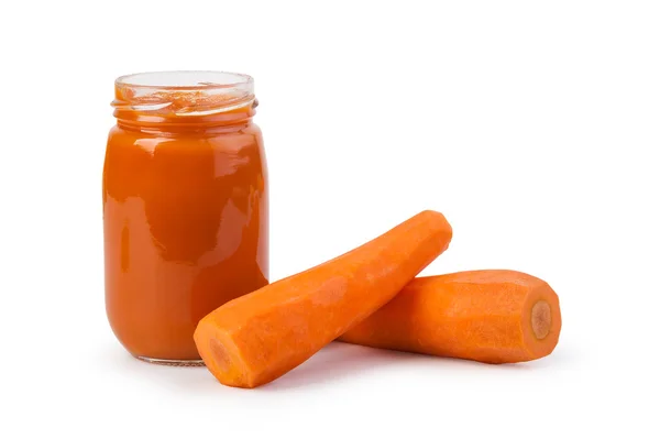 Comida para bebés en un blanco — Foto de Stock