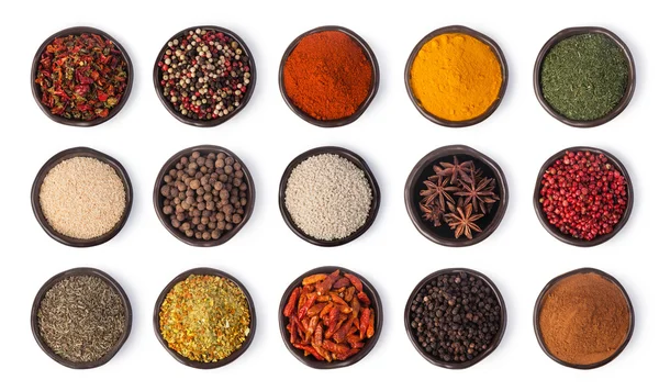 Spices on white background — Stock Photo, Image