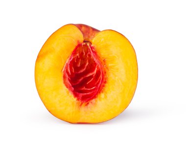 Nektarin meyvesi beyaz arkaplanda izole