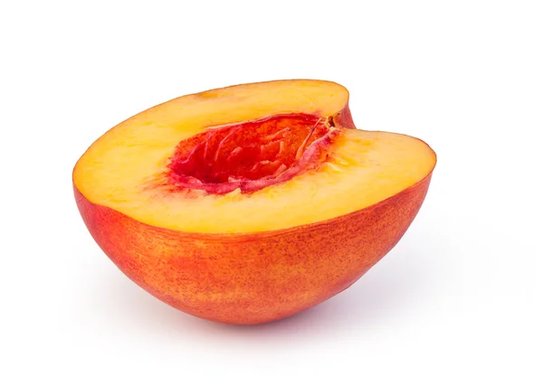 Nectarine fruit isolated on white background — Stock Photo, Image