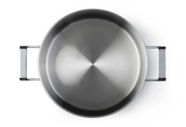 Stainless pan isolated on white background — Stock Photo, Image