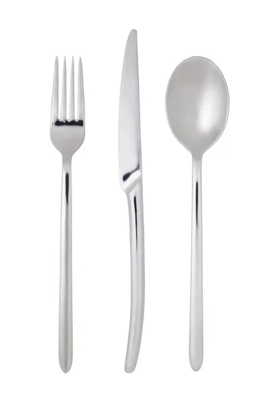Forchetta, cucchiaio e coltello — Foto Stock