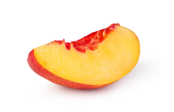 Nectarine fruit isolated on white background — Stock Photo, Image