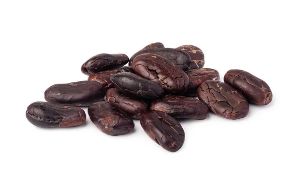 Cocoa beans Isolated on white background. — Stock Photo, Image