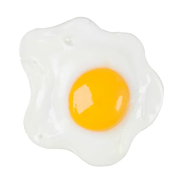 Τηγανητό αυγό απομονωμένο σε λευκό φόντο. — Φωτογραφία Αρχείου