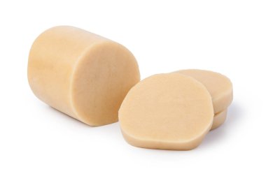 Beyaz zemin üzerine badem ezmesi