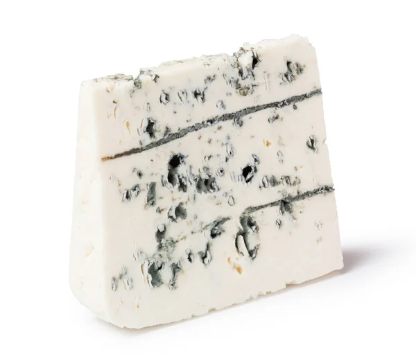 Смачний синій сир на білому фоні — стокове фото