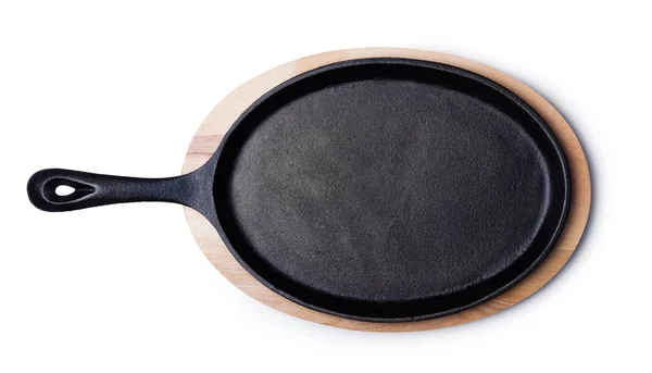 Iron wok isolated on white background — Stock Photo, Image