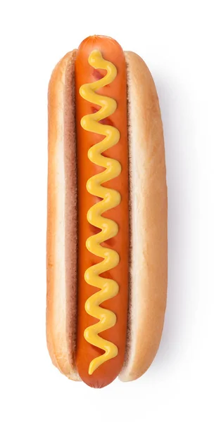 Hot dog con senape — Foto Stock