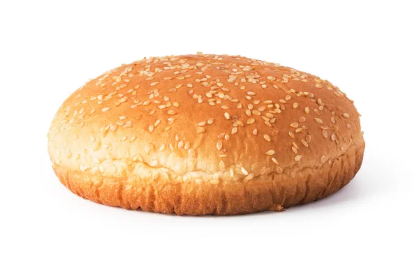 Burger chleba na bílém pozadí — Stock fotografie