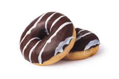 Çörekler beyaz arkaplanda izole edilmiş