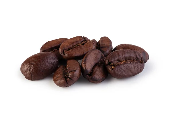 Pörkölt kávébab izolált fehér alapon — Stock Fotó