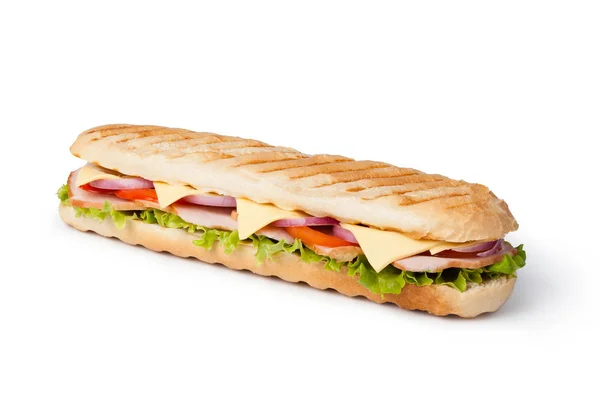 Sandwich geïsoleerd op witte achtergrond — Stockfoto