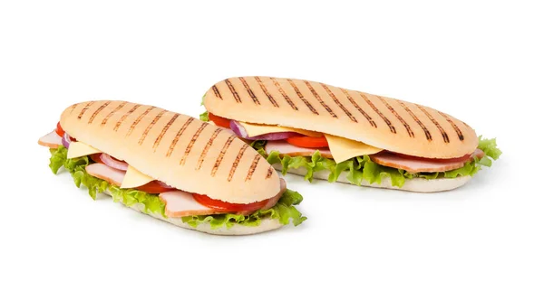 Sandwich geïsoleerd op witte achtergrond — Stockfoto