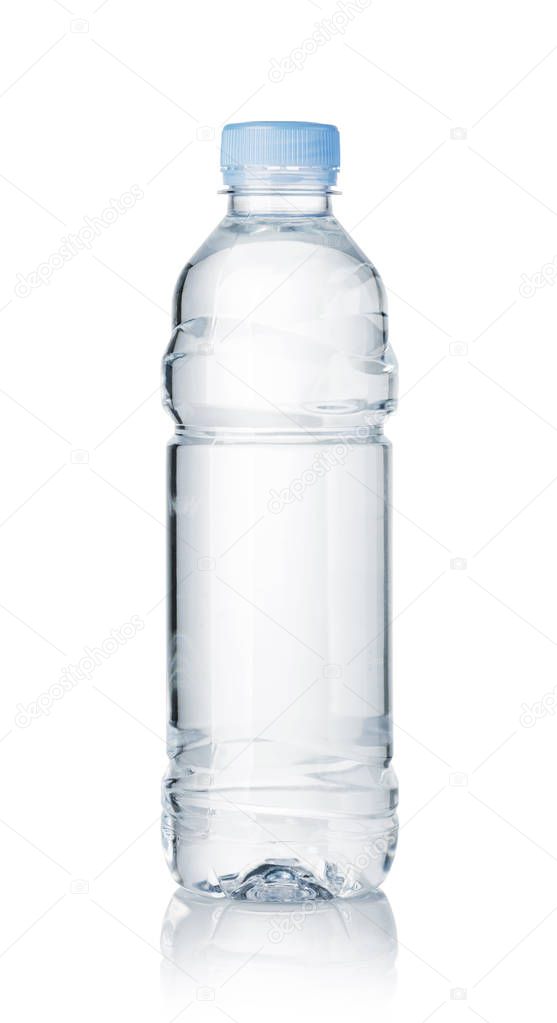 water bottles isolated on white background