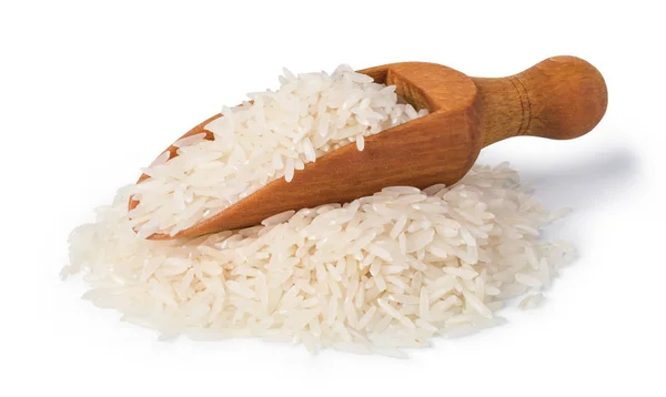 Cereal de arroz aislado sobre blanco —  Fotos de Stock