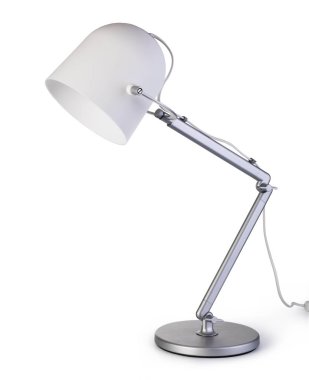 beyaz izole masa lambası