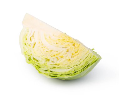 Beyaz arkaplanda yeşil lahana