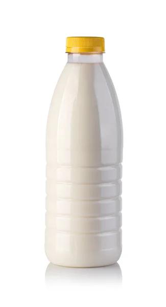 Milk bottle on a white background — Stock Photo, Image