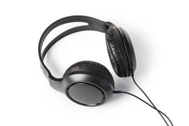 Kulaklık om beyaz bir arka plan