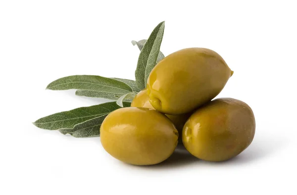 Olivy na bílém pozadí — Stock fotografie