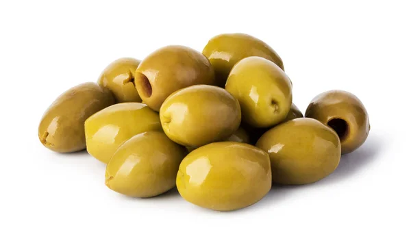 Olive su sfondo bianco — Foto Stock