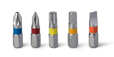 Beyaz bir arka plan üzerinde izole tornavida bit