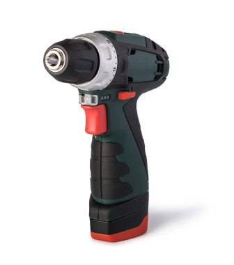 Beyaz bir arka plan üzerinde Akülü tornavida