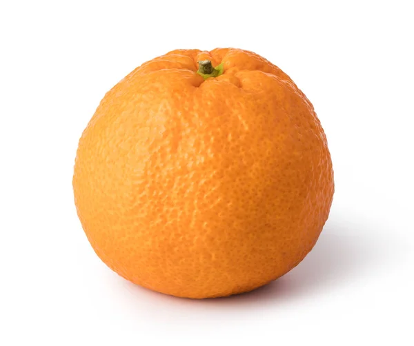Reife Mandarine isoliert auf weißem Hintergrund — Stockfoto