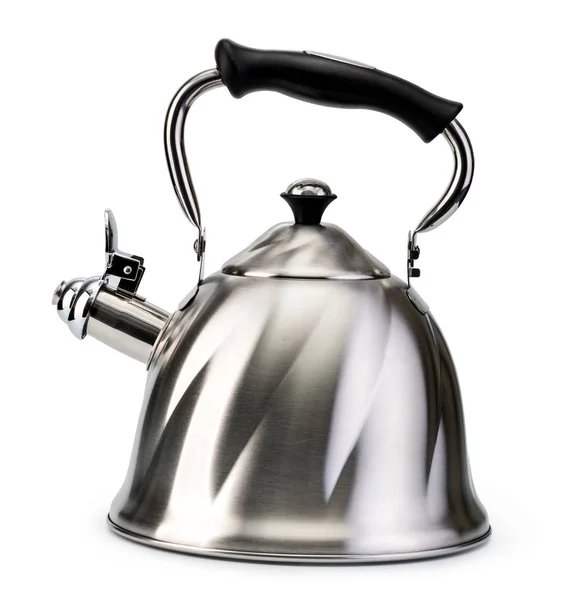 Steel whistling kettle — Stock Photo, Image