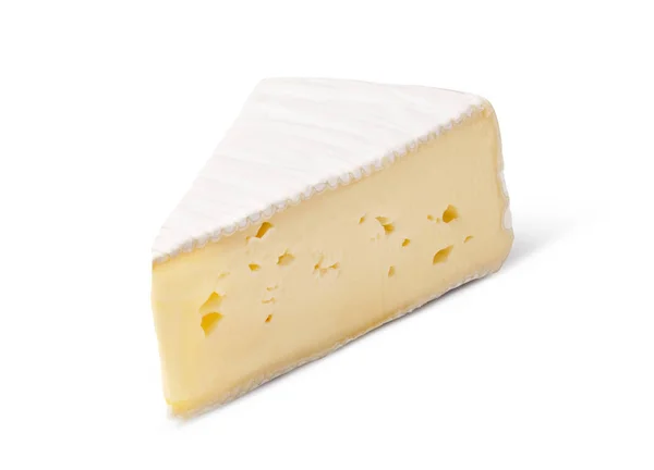 Brie de fromage sur fond blanc — Photo