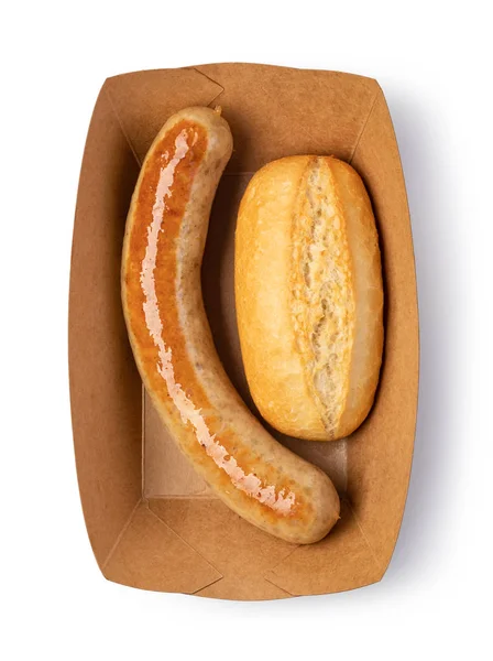 德国香肠和白面包 — 图库照片