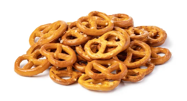 Salt Pretzels On White — Stock Photo, Image