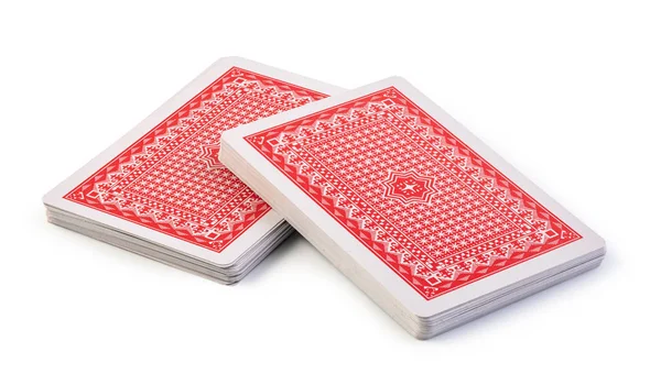Jugar a las cartas sobre fondo blanco —  Fotos de Stock