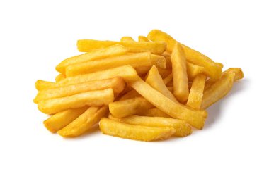 Beyaz arka planda patates kızartması