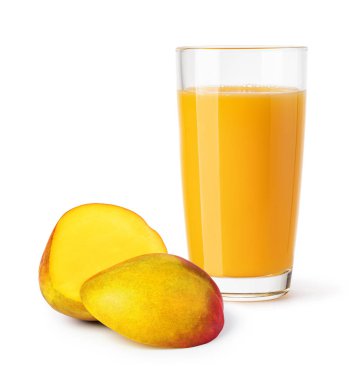 Bir bardak mango suyu.