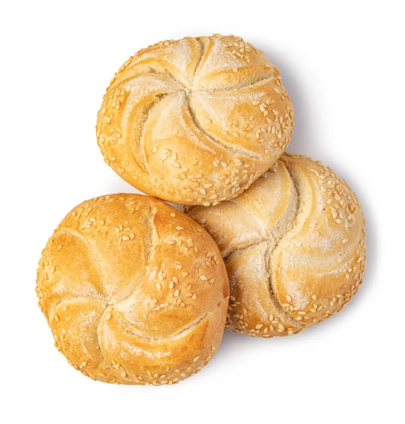 Tasty fresh buns with sesame seeds — Stock Photo, Image