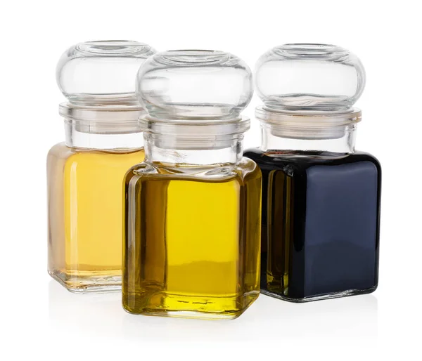 Бутылка оливкового масла и уксуса — стоковое фото