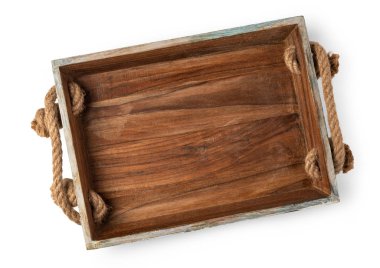 Beyaz arka plan üzerinde izole boş ekmek sepeti