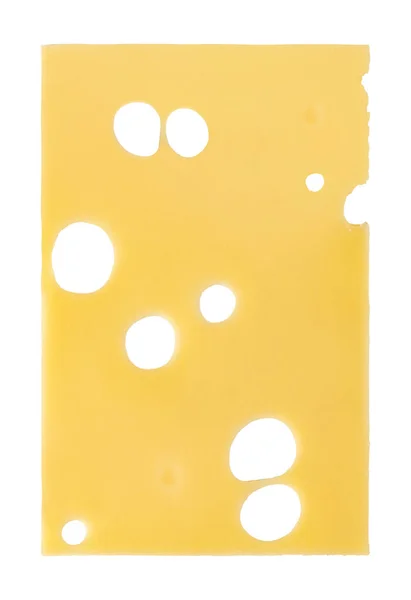 Кусочек Сыра Изолирован Белом Фоне — стоковое фото