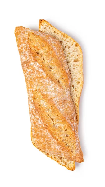 Fresh Baked Bread Isolated White Background — Stock Photo, Image