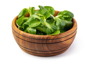 Mısır Salatası Yaprakları beyaz arkaplanda izole