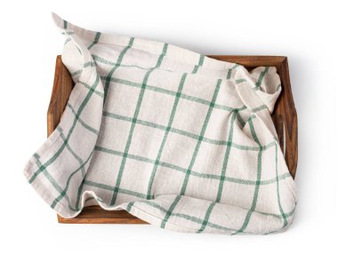 Beyaz arka plan üzerinde izole boş ekmek sepeti