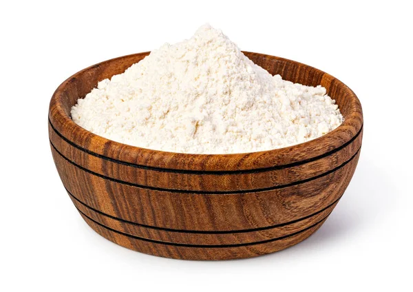 Bowl Flour Isolated White Background — Stock Photo, Image