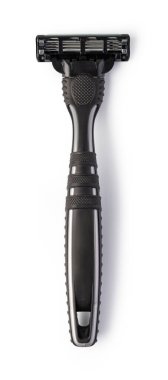 Beyaz bir arka plan üzerinde izole traş ustura aleti.