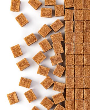 küp şekerin beyaz zemin üzerine