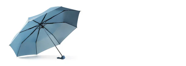 Blauer Regenschirm Isoliert Auf Weißem Hintergrund — Stockfoto